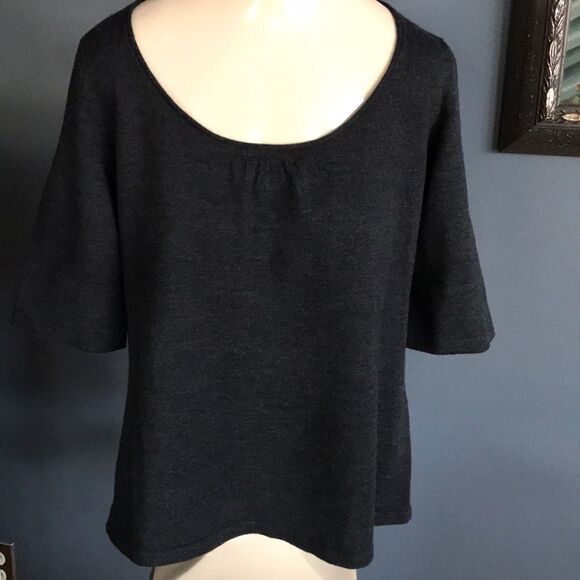 Eileen Fisher smoky gray 100% merino wool sweater - Picture 1 of 8